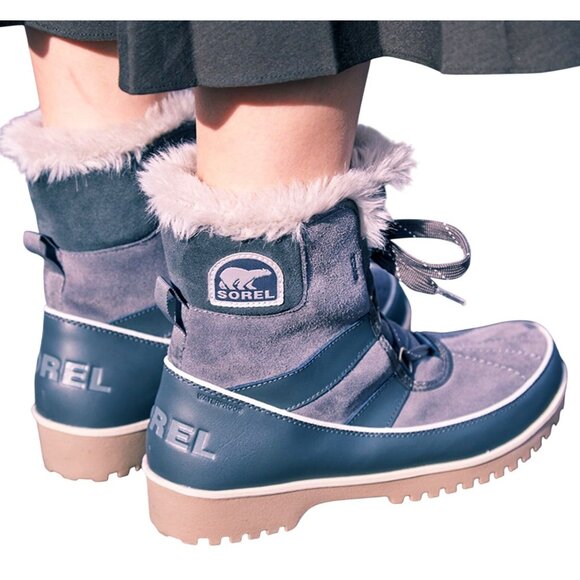 SOREL Tivoli II Waterproof Winter Boot 40.5 9.5 Faux Fur Cuff Suede Insulated - Picture 5 of 10